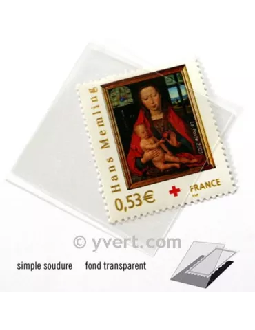 Pochettes simple soudure - Lxh:36x36mm (Fond transparent) 2