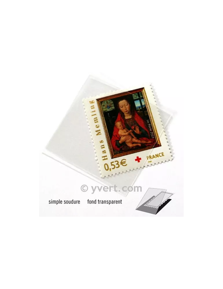 Pochettes simple soudure - Lxh:36x36mm (Fond transparent)