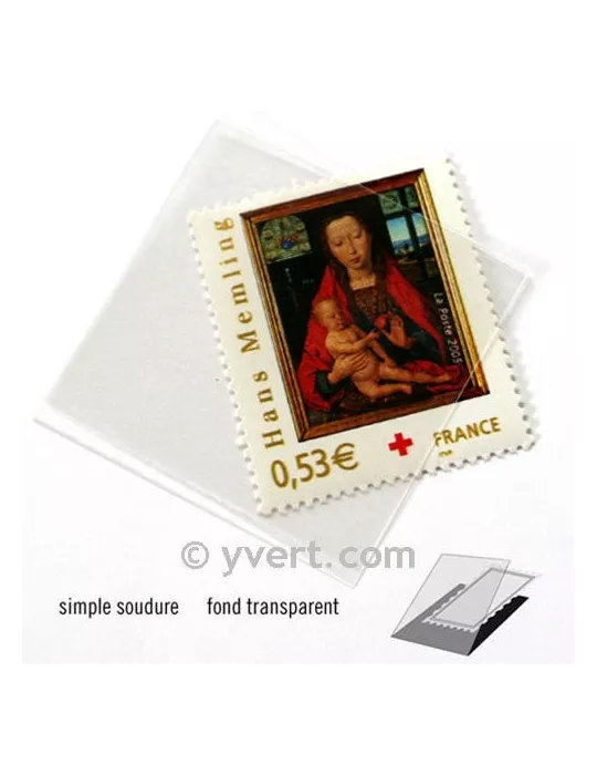 Pochettes simple soudure - Lxh:36x36mm (Fond transparent)