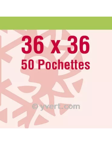 Pochettes simple soudure - Lxh:36x36mm (Fond transparent)