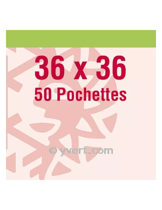 Pochettes simple soudure - Lxh:36x36mm (Fond transparent)
