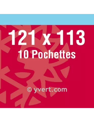 Pochettes simple soudure - Lxh:121x113mm (Fond noir) (D)