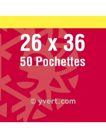 Pochettes simple soudure - Lxh:26x36mm (Fond noir)