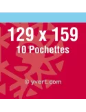 Pochettes simple soudure - Lxh:129x159mm (Fond noir) (D)