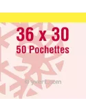 Pochettes simple soudure - Lxh:36x30mm (Fond transparent)