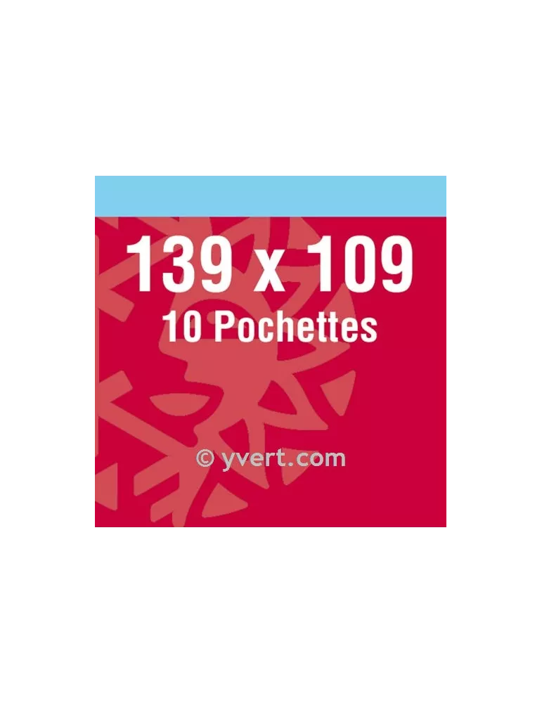 Pochettes simple soudure - Lxh:139x109mm (Fond noir) (D)