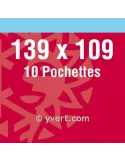 Pochettes simple soudure - Lxh:139x109mm (Fond noir) (D)