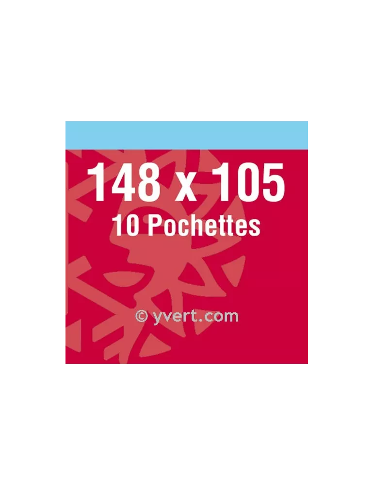 Pochettes simple soudure - Lxh:148x105mm (Fond noir) (D)