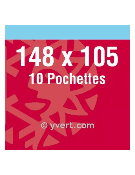 Pochettes simple soudure - Lxh:148x105mm (Fond noir) (D)