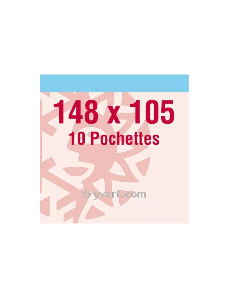 Pochettes simple soudure - Lxh:148x105mm (Fond transparent) (D)