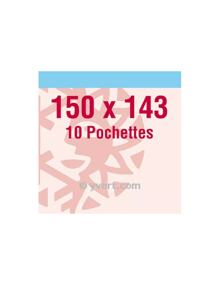 Pochettes simple soudure - Lxh:150x143mm (Fond transparent) (D)