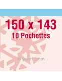 Pochettes simple soudure - Lxh:150x143mm (Fond transparent) (D)