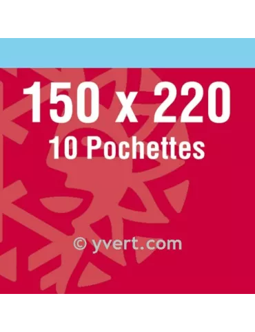 Pochettes simple soudure - Lxh:150x220mm (Fond noir) (D)