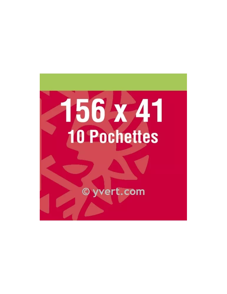 Pochettes simple soudure - Lxh:156x41mm (Fond noir)