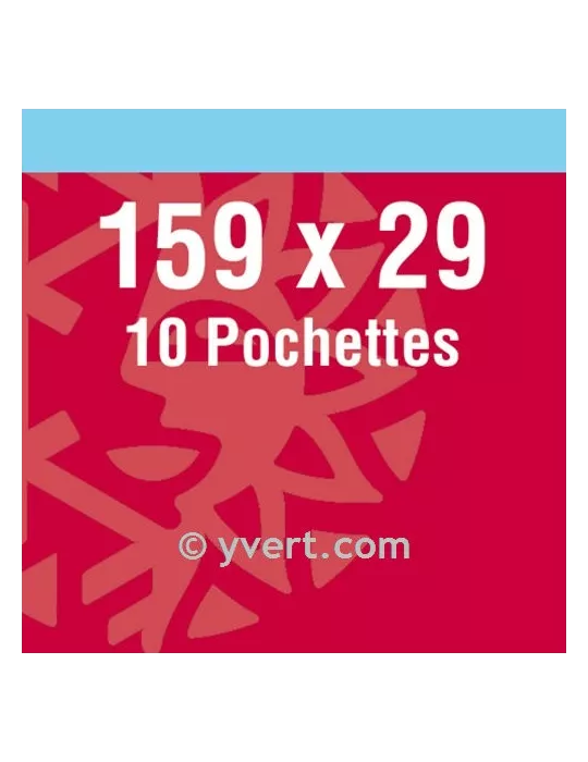 Pochettes simple soudure - Lxh:159x29mm (Fond noir) (D)