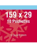 Pochettes simple soudure - Lxh:159x29mm (Fond noir) (D)