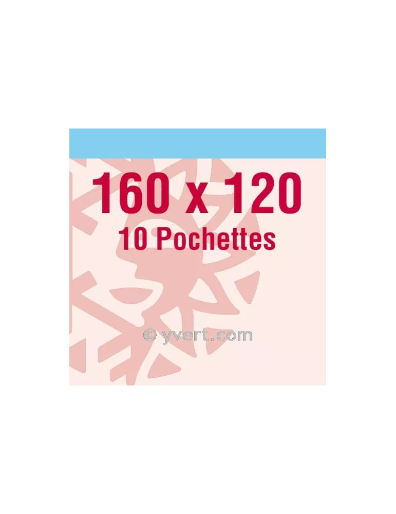 Pochettes simple soudure - Lxh:160x120mm (Fond transparent) (D)