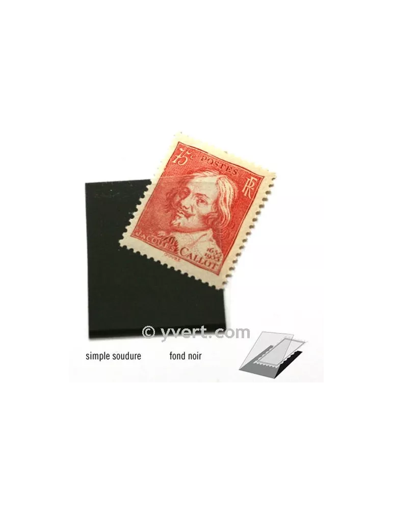 Pochettes simple soudure - Lxh:22x26mm (Fond noir)