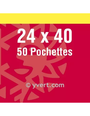 Pochettes simple soudure - Lxh:24x40mm (Fond noir)