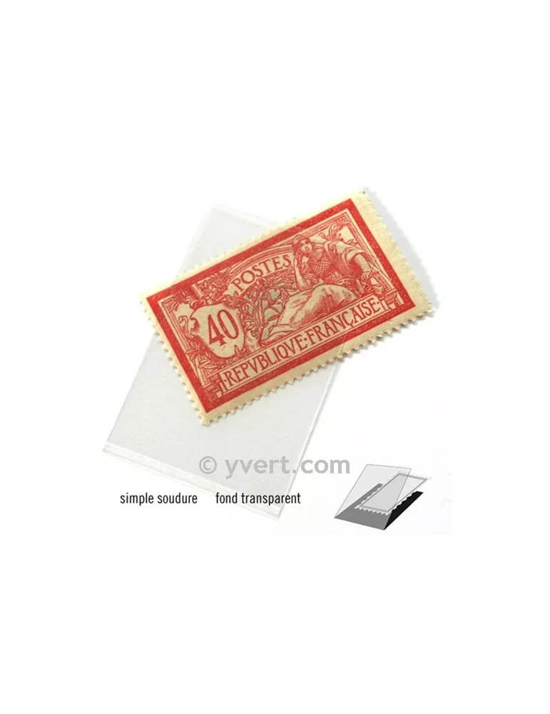 Pochettes simple soudure - Lxh:24x40mm (Fond transparent)