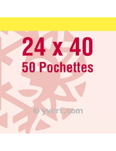 Pochettes simple soudure - Lxh:24x40mm (Fond transparent)