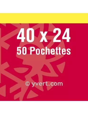 Pochettes simple soudure - Lxh:40x24mm (Fond noir)