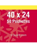 Pochettes simple soudure - Lxh:40x24mm (Fond noir)