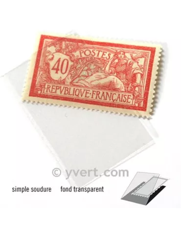 Pochettes simple soudure - Lxh:40x24mm (Fond transparent) 2