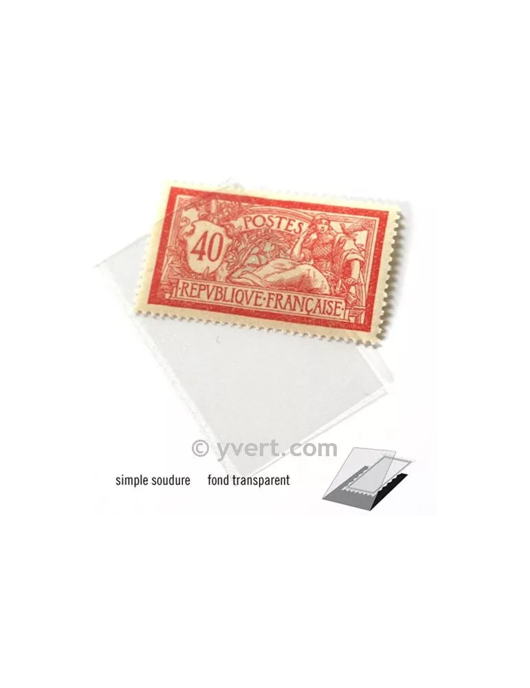 Pochettes simple soudure - Lxh:40x24mm (Fond transparent)