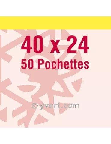 Pochettes simple soudure - Lxh:40x24mm (Fond transparent)