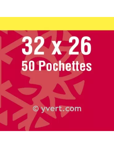 Pochettes simple soudure - Lxh:32x26mm (Fond noir)