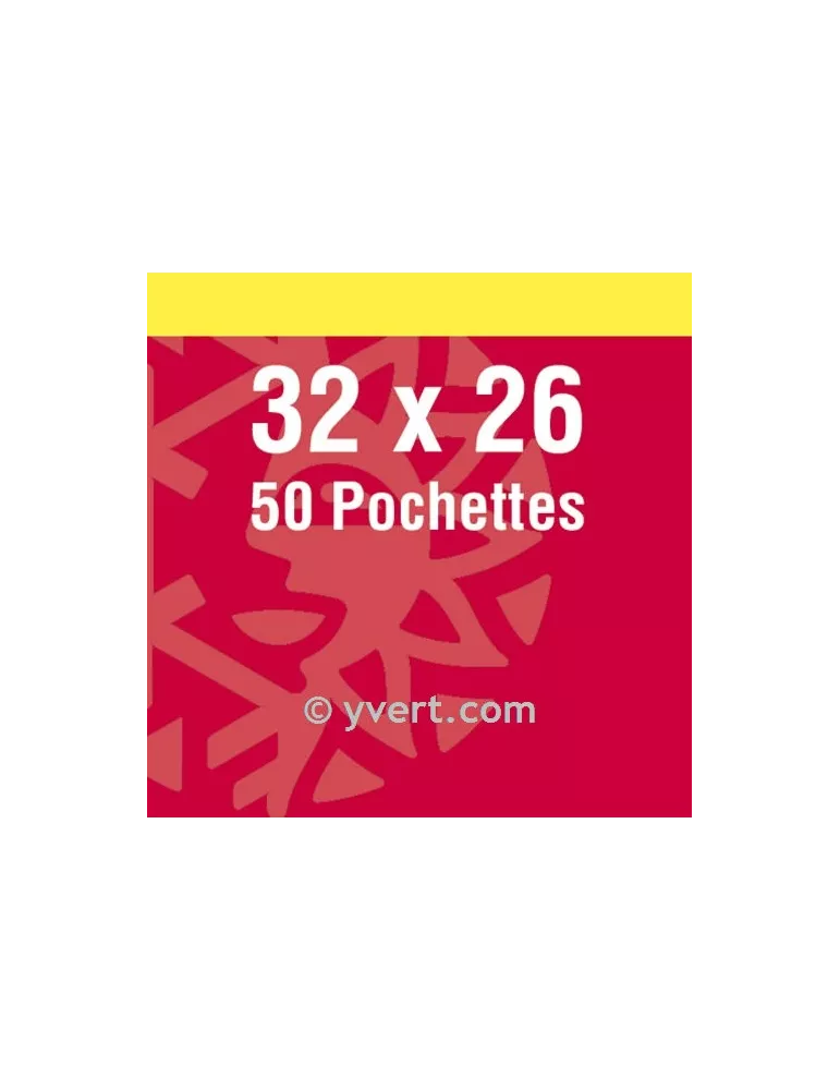 Pochettes simple soudure - Lxh:32x26mm (Fond noir)