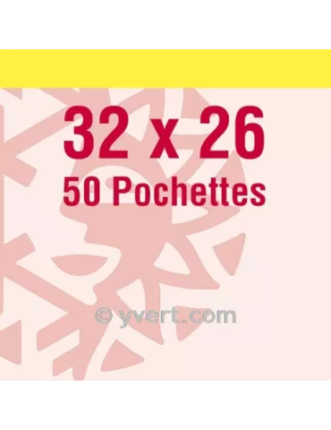 Pochettes simple soudure - Lxh:32x26mm (Fond transparent)