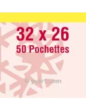 Pochettes simple soudure - Lxh:32x26mm (Fond transparent)