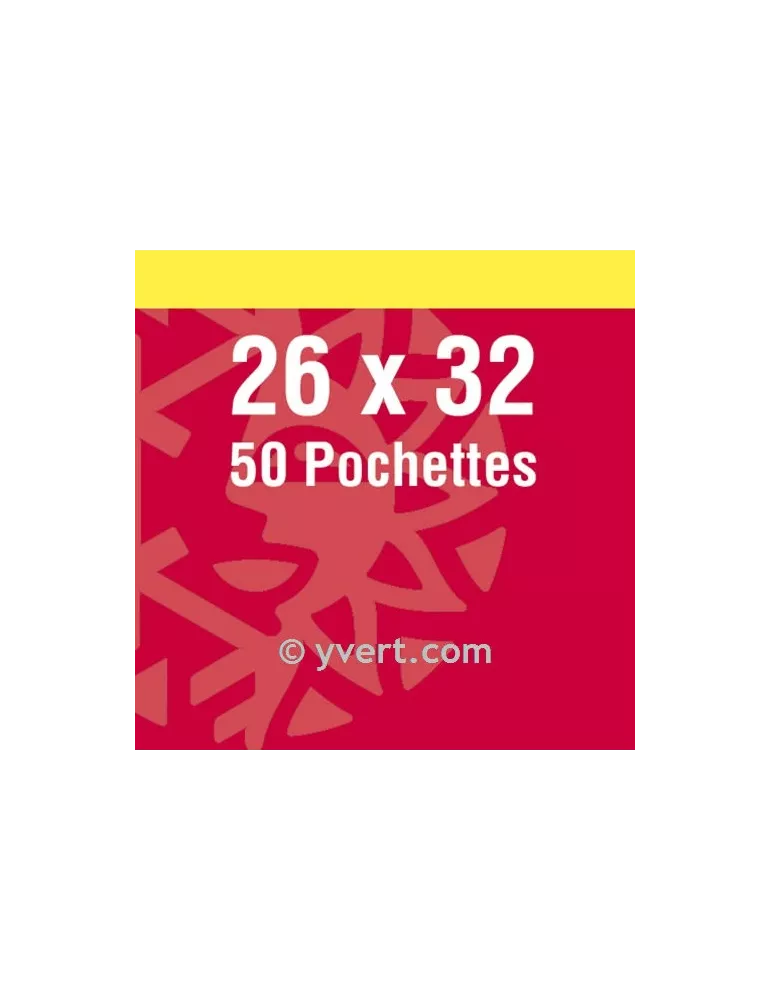 Pochettes simple soudure - Lxh:26x32mm (Fond noir)