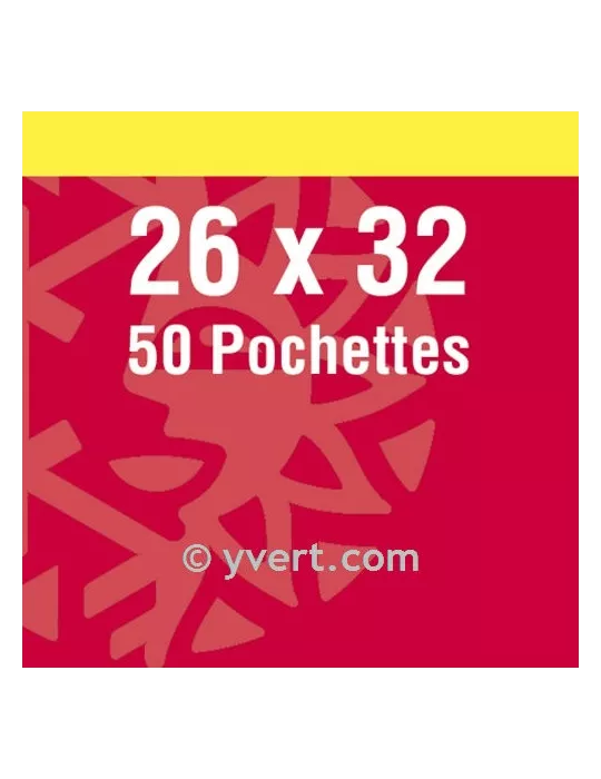 Pochettes simple soudure - Lxh:26x32mm (Fond noir)