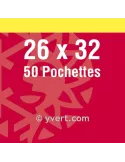 Pochettes simple soudure - Lxh:26x32mm (Fond noir)