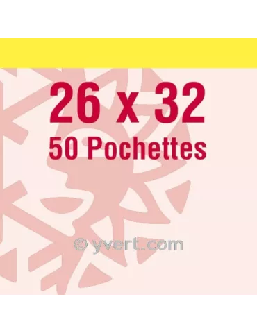 Pochettes simple soudure - Lxh:26x32mm (Fond transparent)