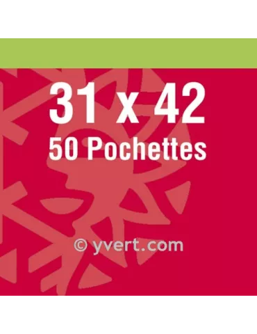 Pochettes simple soudure - Lxh:31x42mm (Fond noir)