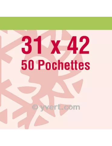 Pochettes simple soudure - Lxh:31x42mm (Fond transparent)