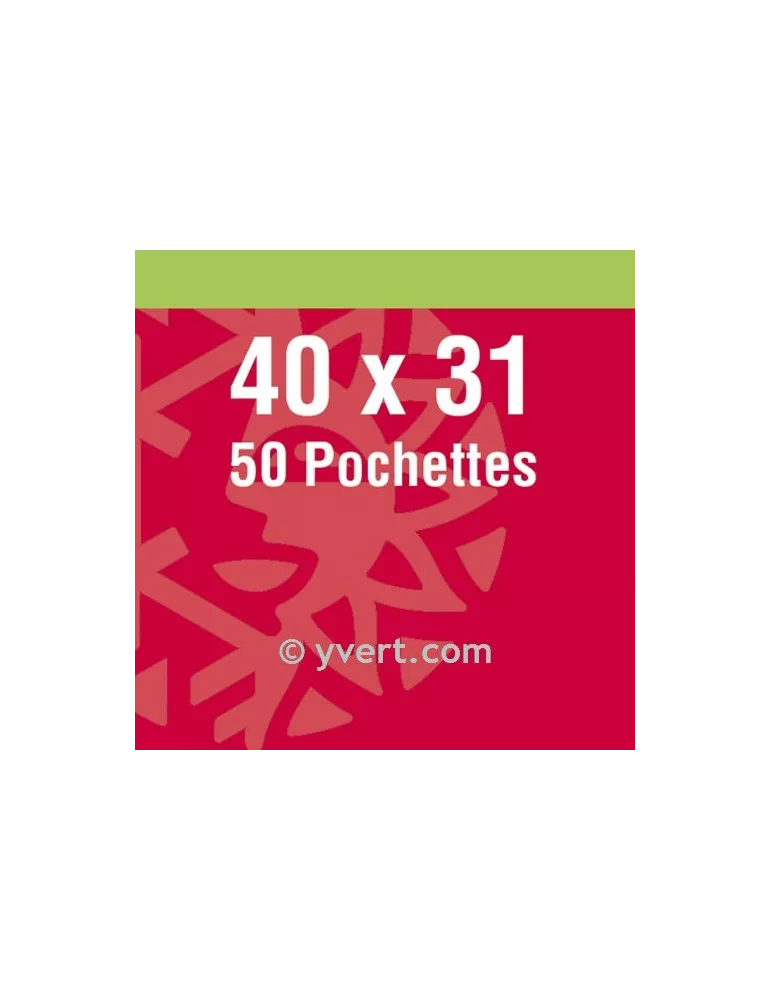 Pochettes simple soudure - Lxh:40x31mm (Fond noir)