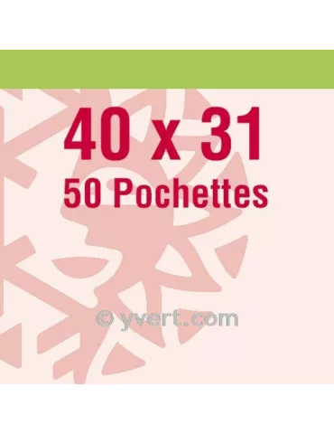 Pochettes simple soudure - Lxh:40x31mm (Fond transparent)