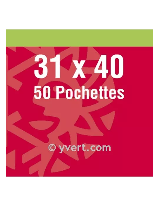 Pochettes simple soudure - Lxh:31x40mm (Fond noir)