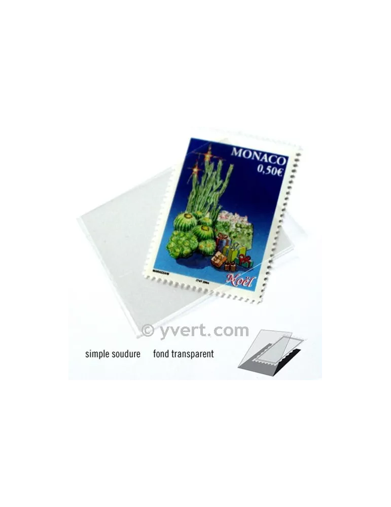 Pochettes simple soudure - Lxh:31x40mm (Fond transparent)