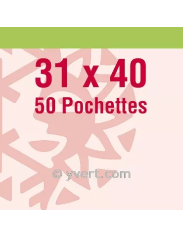 Pochettes simple soudure - Lxh:31x40mm (Fond transparent)