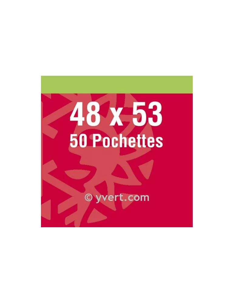 Pochettes simple soudure - Lxh:48x53mm (Fond noir)