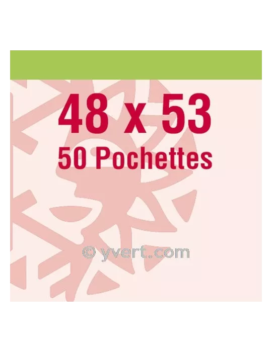 Pochettes simple soudure - Lxh:48x53mm (Fond transparent)