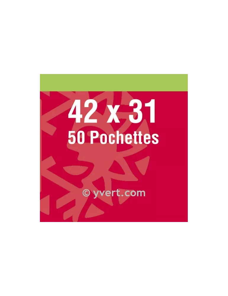 Pochettes simple soudure - Lxh:42x31mm (Fond noir)