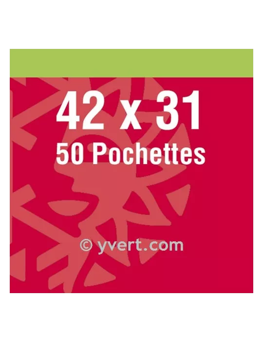 Pochettes simple soudure - Lxh:42x31mm (Fond noir)