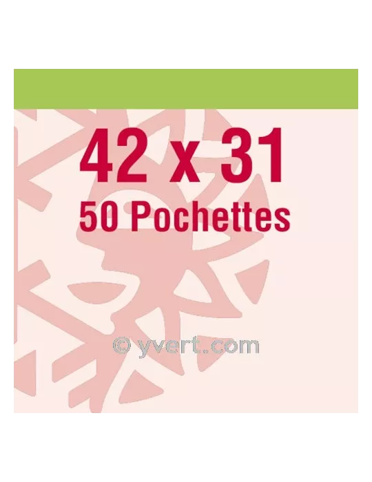 Pochettes simple soudure - Lxh:42x31mm (Fond transparent)